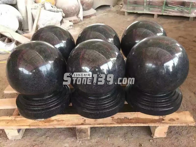 黑色花崗巖圓球 石球批發