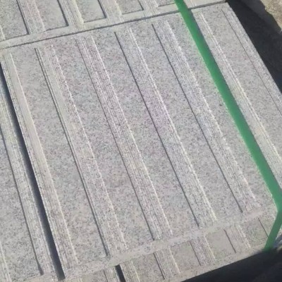 麻城芝麻白石材 盲道盲點溝蓋板鉆孔挖槽  東辰石業