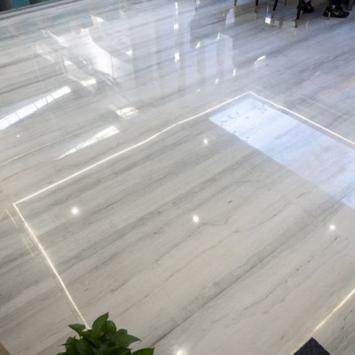 藍木紋大理石地板裝飾 清新典雅