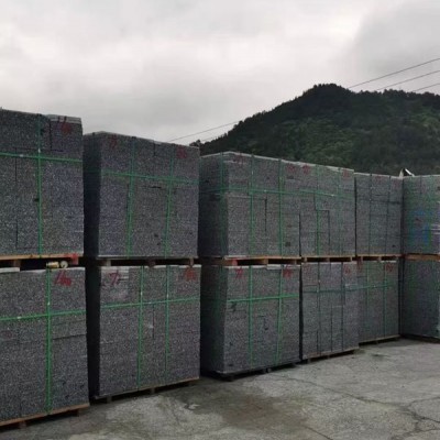 芝麻黑花崗巖荒料 / 成品塊石（也叫湖南黑、溆浦黑）